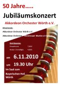 Plakat: Konzert 50 Jahre Akkordeonorchester Wörth